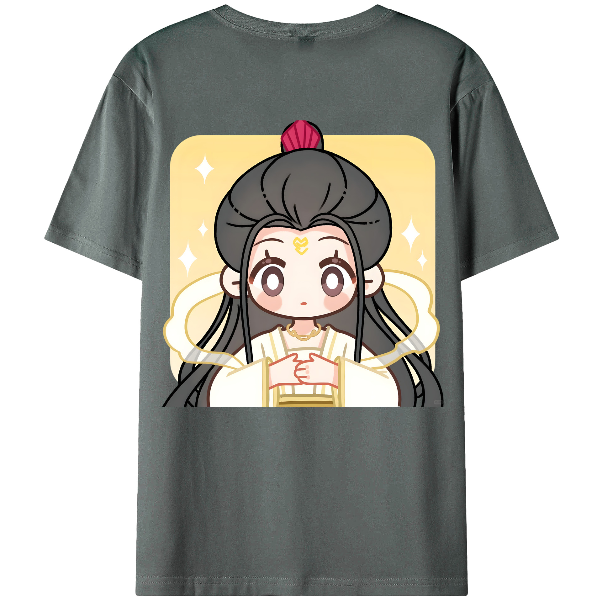 （画像用） Ne Zha 2 ナタ 魔童の大暴れ 綿100％半袖Tシャツ（背面プリント）